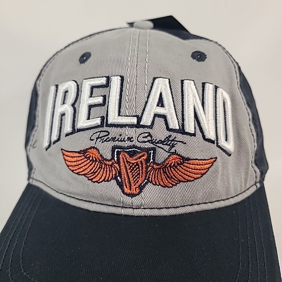 NWT Traditional Craftwear Ireland Hat Black Grey Orange 100% Cotton OS - Picture 2 of 9